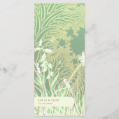 Waldlandschaft Grüne Hochzeit Menükarte (Rückseite)