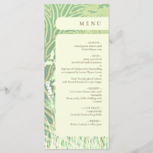 Waldlandschaft Grüne Hochzeit Menükarte