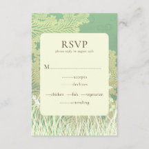 Waldlandschaft Grüne Hochzeit RSVP-Karte