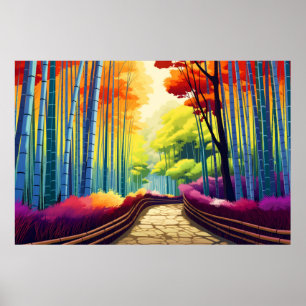 Waldlandschaft Herbstlandschaft Natur Poster