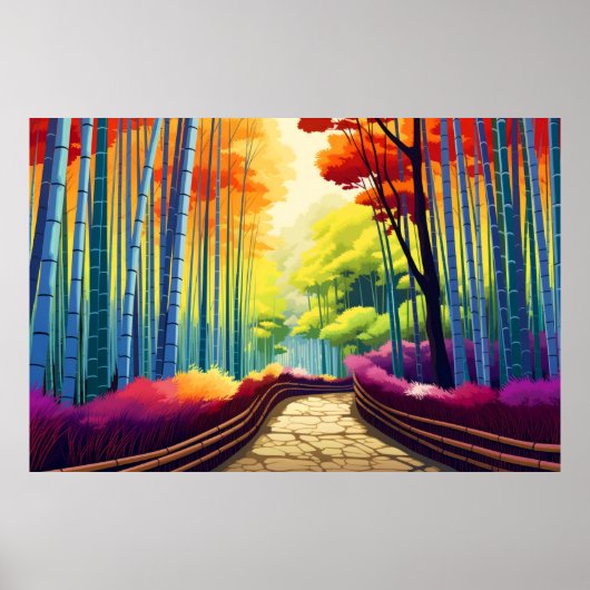 Waldlandschaft Herbstlandschaft Natur Poster (Vorne)
