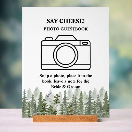 Waldlandschaft Hochzeit des Grünen Fotos Acrylschild (Neutral)