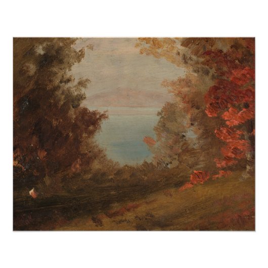 Waldlandschaft im Herbst Hudson oder Maine 1860 Ar Poster (Vorderseite)