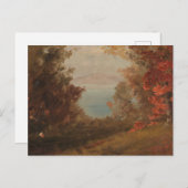 Waldlandschaft im Herbst Hudson oder Maine 1860 Ar Postkarte (Vorne/Hinten)