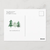 Waldlandschaft im Kopfbrett Save the Date Postkarte (Rückseite)