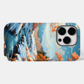 Waldlandschaft im Winter Jahreszeit Case-Mate iPhone Hülle (Rückseite (Horizontal))