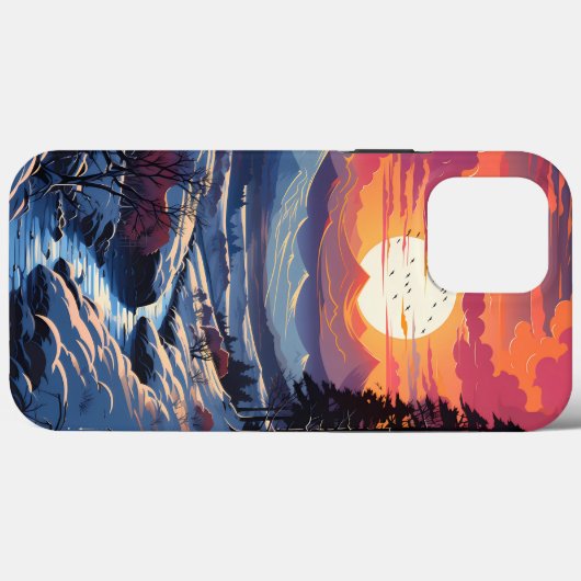 Waldlandschaft im Winter Jahreszeit Case-Mate iPhone Hülle (Rückseite (Horizontal))