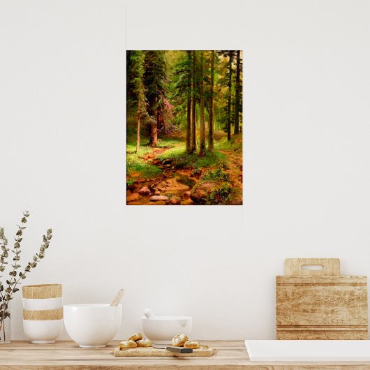 Waldlandschaft Ivan Shishkin Poster (Küche)
