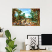 Waldlandschaft - Jan Brueghel Fine Art Poster (Heimbüro)
