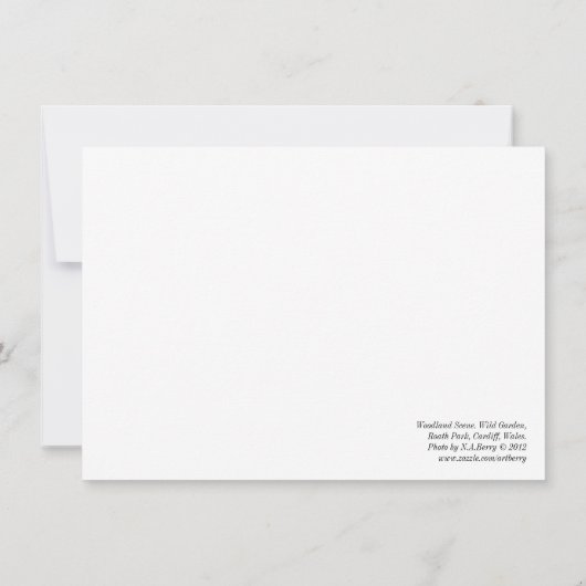 Waldlandschaft Karte (Rückseite)