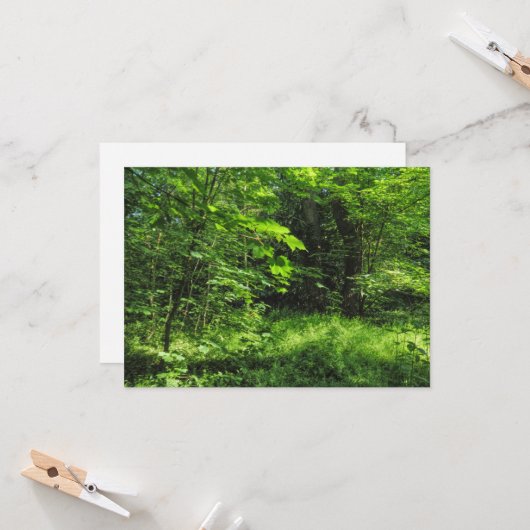 Waldlandschaft Karte (Vorderseite/Rückseite Beispiel)