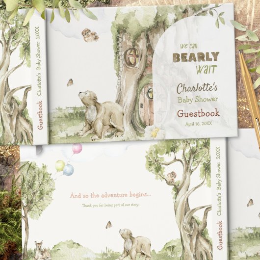 Waldlandschaft Kaum warten können Bär Gästebuch