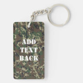 Waldlandschaft Militärische Kamouflage Schlüsselanhänger (Rückseite)