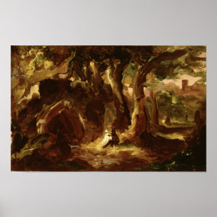 Waldlandschaft mit Figuren - Thomas Cole. Poster