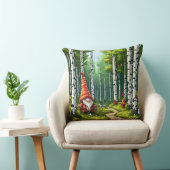 Waldlandschaft mit Gnomen und Birken Kissen (Stuhl )