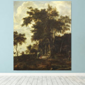 Waldlandschaft mit Holzschuppen, Leinwanddruck (Insitu (Holzboden))