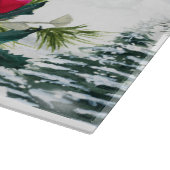 Waldlandschaft mit Rose und Holly Schneidebrett (Ecke)