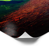 Waldlandschaft mit Waldbäumen Poster (Ecke)