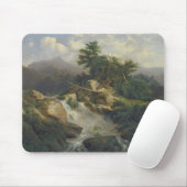Waldlandschaft mit Wasserfall Mousepad (Mit Mouse)