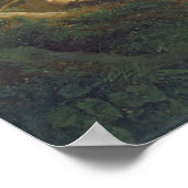 Waldlandschaft mit Wasserfall Poster (Ecke)