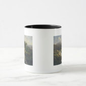 Waldlandschaft mit Wasserfall Tasse (Zentrum)