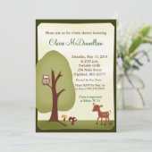 Waldlandschaft Natur 12x18 Babydusche Einladung (Stehend Vorderseite)