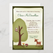 Waldlandschaft Natur 12x18 Babydusche Einladung (Vorne/Hinten)