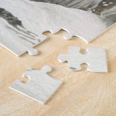 Waldlandschaft Optionaler Text Schnee Weihnachten Puzzle (Seite)