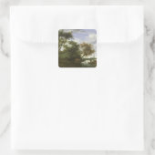 Waldlandschaft Quadratischer Aufkleber (Tasche)