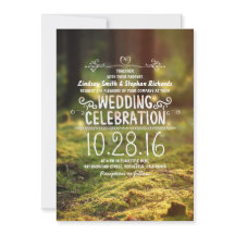 Waldlandschaft rustikale Hochzeitseinladungen im F