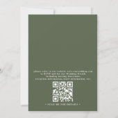 Waldlandschaft Rustikale Landschaft QR-Code Hochze Einladung (Rückseite)