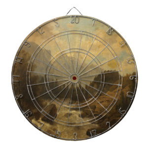 Waldlandschaft Szene (von Josef Kriehuber) Dartscheibe