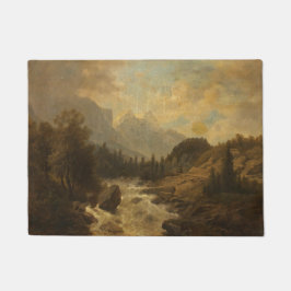 Waldlandschaft Szene (von Josef Kriehuber) Fußmatte