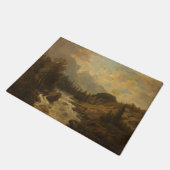 Waldlandschaft Szene (von Josef Kriehuber) Fußmatte (Schrägansicht)