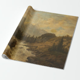 Waldlandschaft Szene (von Josef Kriehuber) Geschenkpapier