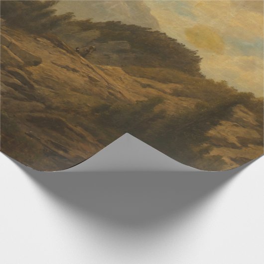 Waldlandschaft Szene (von Josef Kriehuber) Geschenkpapier (Ecke)