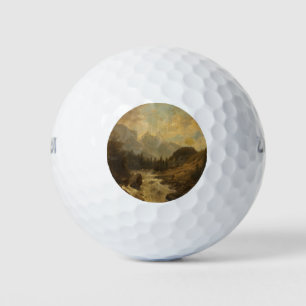 Waldlandschaft Szene (von Josef Kriehuber) Golfball