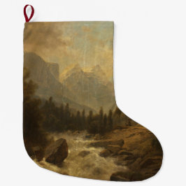 Waldlandschaft Szene (von Josef Kriehuber) Großer Weihnachtsstrumpf