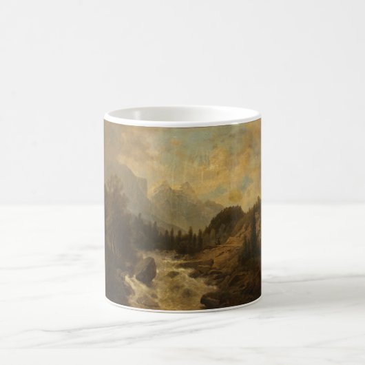 Waldlandschaft Szene (von Josef Kriehuber) Kaffeetasse (Mittel)