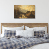 Waldlandschaft Szene (von Josef Kriehuber) Leinwanddruck (Insitu (Schlafzimmer))