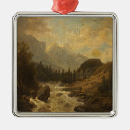 Waldlandschaft Szene (von Josef Kriehuber) Ornament Aus Metall