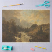 Waldlandschaft Szene (von Josef Kriehuber) Seidenpapier (Basteln)