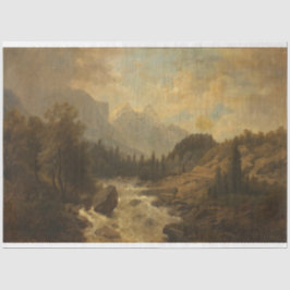 Waldlandschaft Szene (von Josef Kriehuber) Seidenpapier