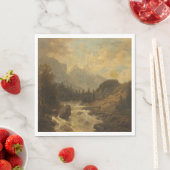 Waldlandschaft Szene (von Josef Kriehuber) Serviette (Beispiel)