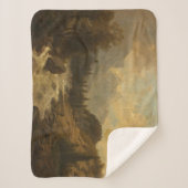 Waldlandschaft Szene (von Josef Kriehuber) Sherpadecke (Vorderseite)