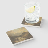 Waldlandschaft Szene (von Josef Kriehuber) Steinuntersetzer (Seitenansicht)