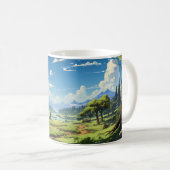 Waldlandschaft während der Frühjahrszeit Kaffeetasse (VorderseiteRechts)