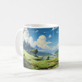 Waldlandschaft während der Frühjahrszeit Kaffeetasse (Vorderseite Links)