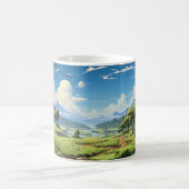 Waldlandschaft während der Frühjahrszeit Kaffeetasse (Mittel)