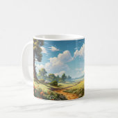Waldlandschaft während der Sommersaison Kaffeetasse (Vorderseite Links)